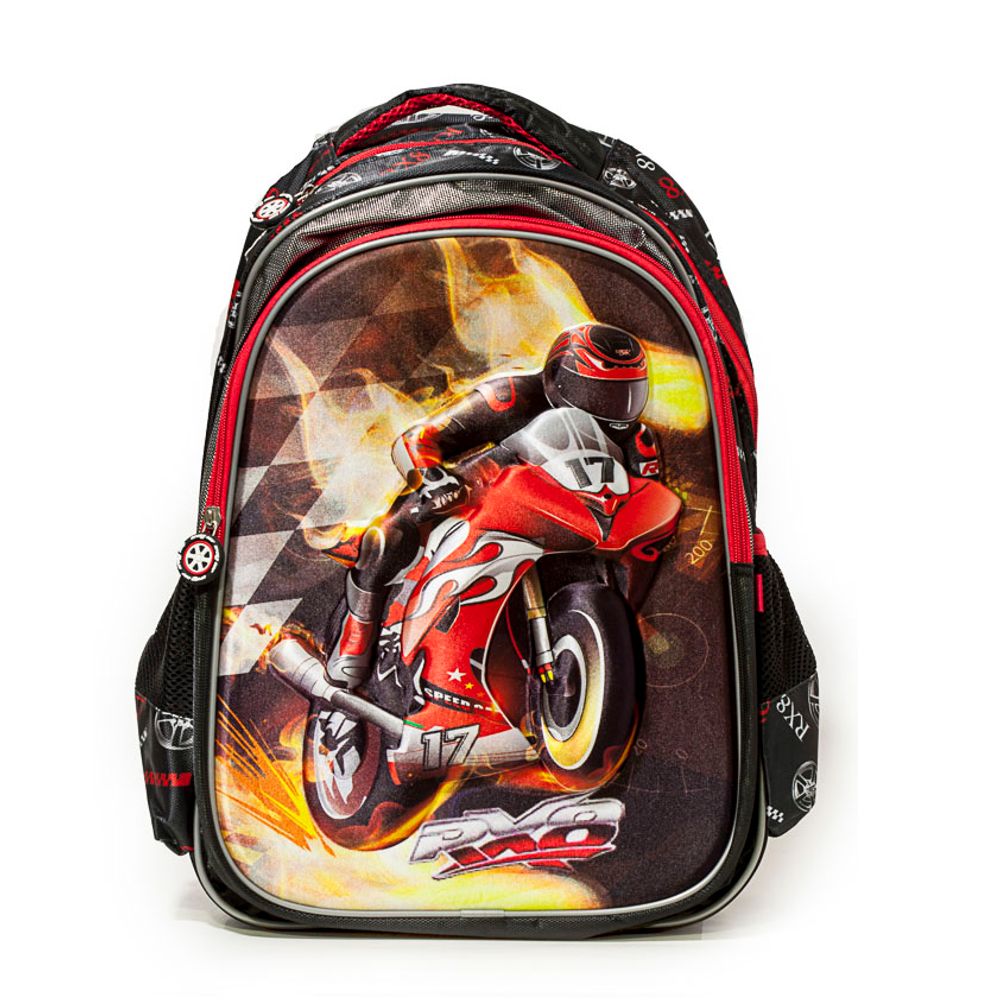 Mochila Escolar Infantil Moto - Fashion Biju