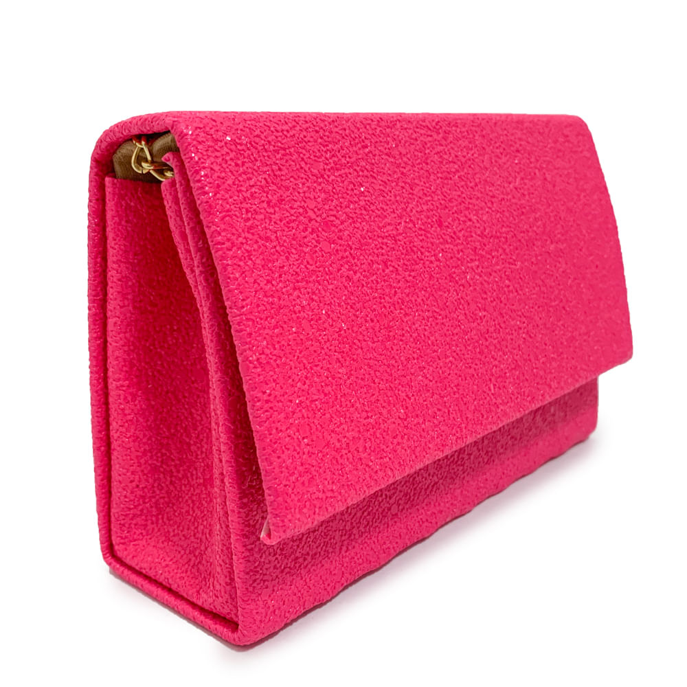 bright pink clutch bolsa