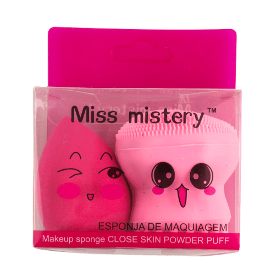 kit-de-esponjas-para-limpeza-facial-e-maquiagem-gota-miss-mistery-rosa-e-rosa-claro