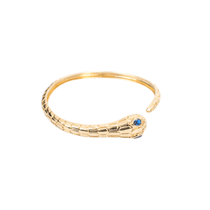 Pulseira-Bracelete-Dourado-Fino-Serpente-azul